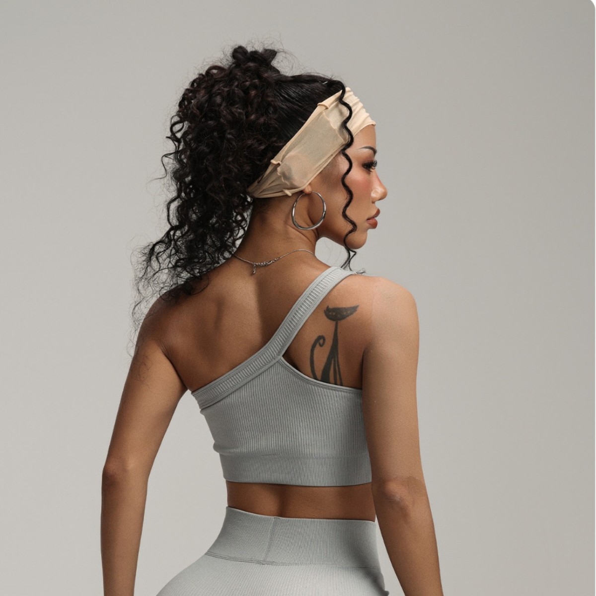 Seamless Ribbed Workout Tank Top - Reggiseno sportivo da donna a una