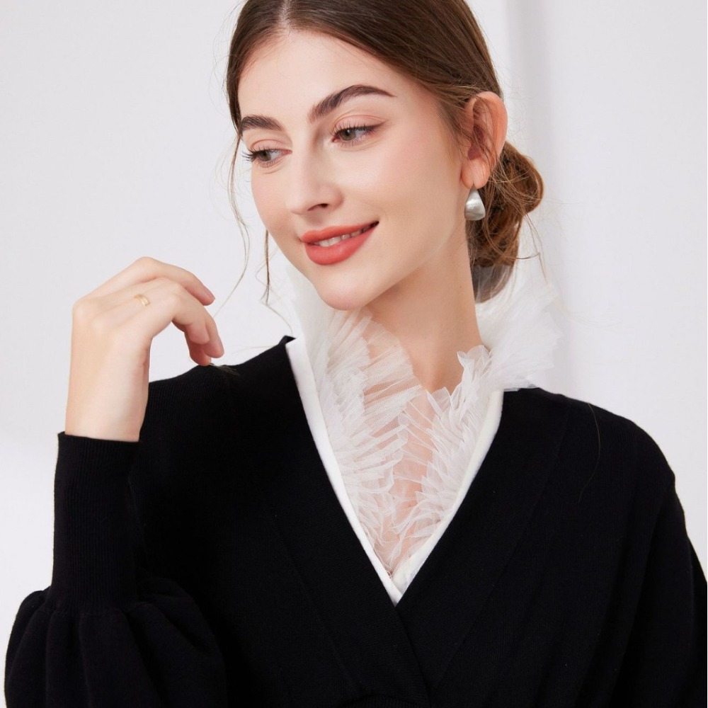 Tops - Colletto finto in filato mélange a