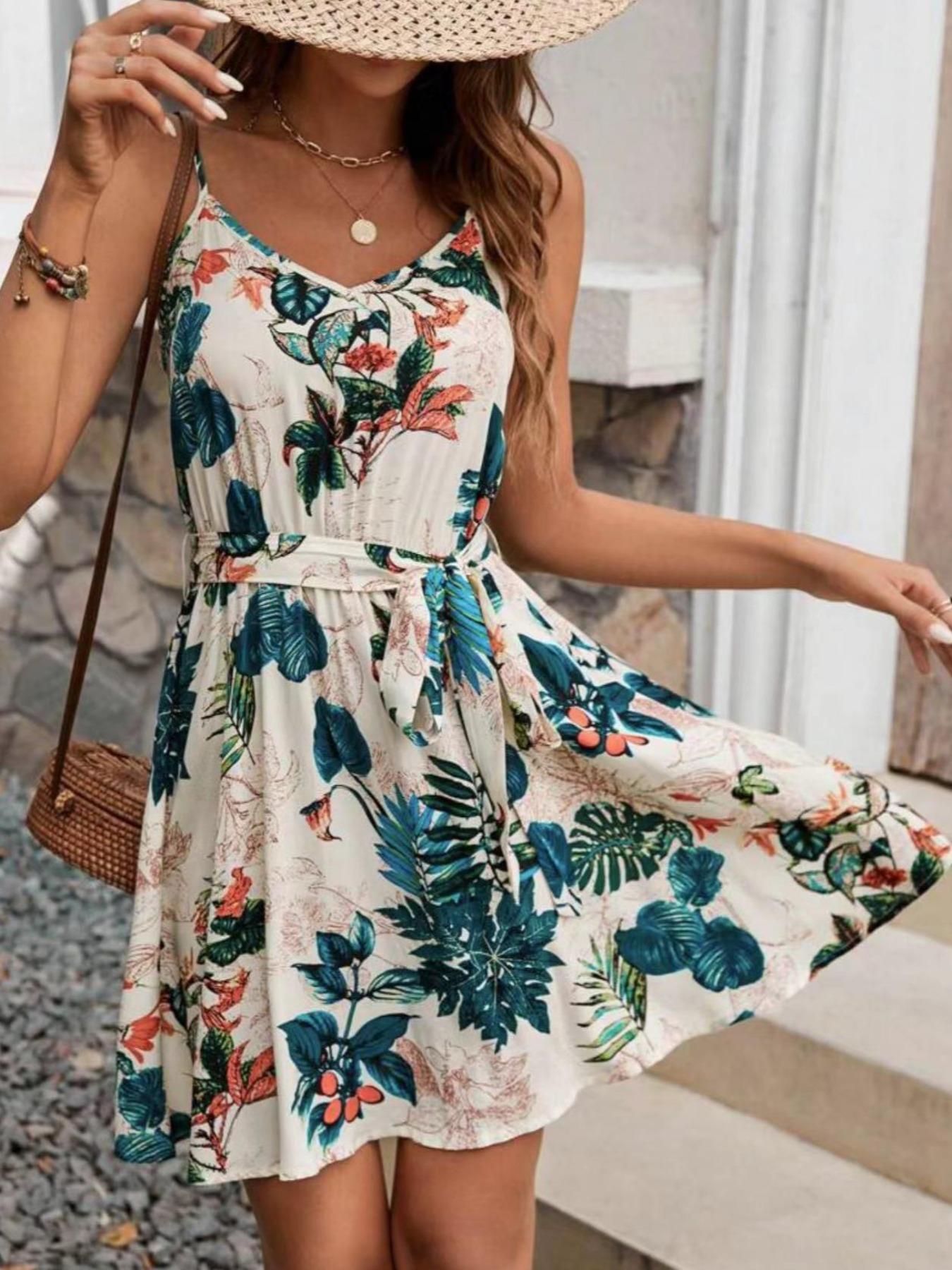 French Vintage Floral Midi Dress - Un abito da donna in stile