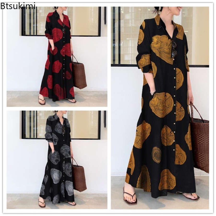 2026 Abito camicia da donna Ab - Casual Loose Linen Shirt Dress recensione e prezzo
