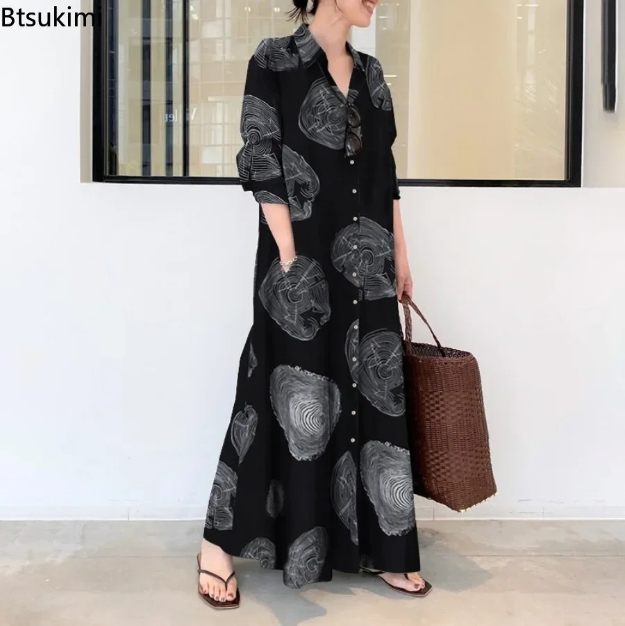 2026 Abito camicia da donna Ab - Casual Loose Linen Shirt Dress recensione e prezzo