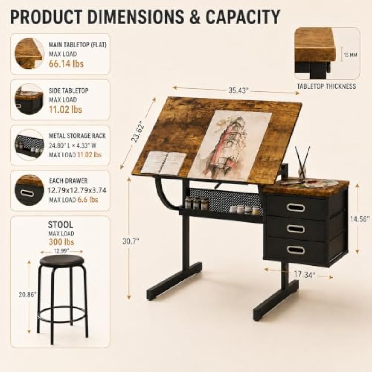 Scrivania da disegno regolabil - Tops recensione e prezzo