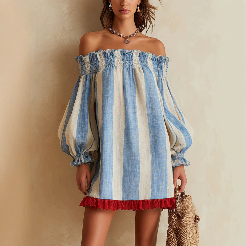 2026 Abito da Donna con Spalle - Off Shoulder Puff Sleeve Sundress recensione e prezzo