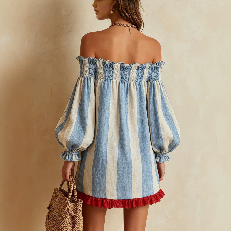 2026 Abito da Donna con Spalle - Off Shoulder Puff Sleeve Sundress recensione e prezzo