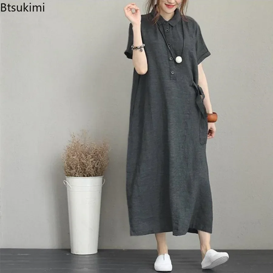 Abito Estivo 2026 Semplice Vin - Casual Loose Linen Shirt Dress recensione e prezzo