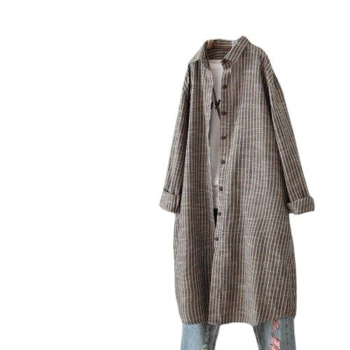Abito Camicia Vintage in Coton - Casual Loose Linen Shirt Dress recensione e prezzo