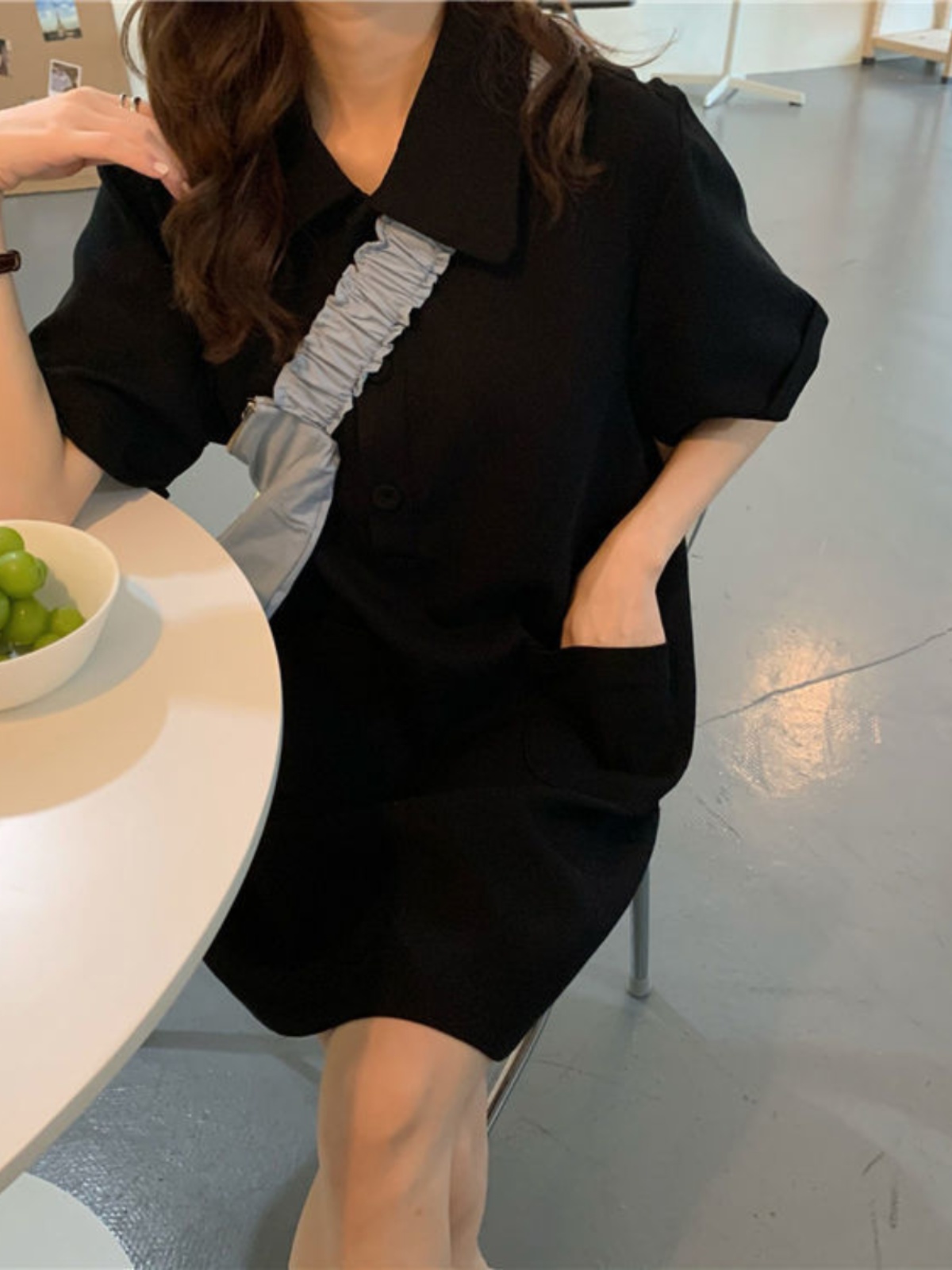 Abito a Linea A Taglie Grandi  - Korean Style A Line Shirt Dress recensione e prezzo
