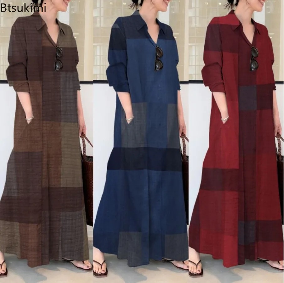 Nuovo Abito Camicia alla Moda  - Casual Loose Linen Shirt Dress recensione e prezzo