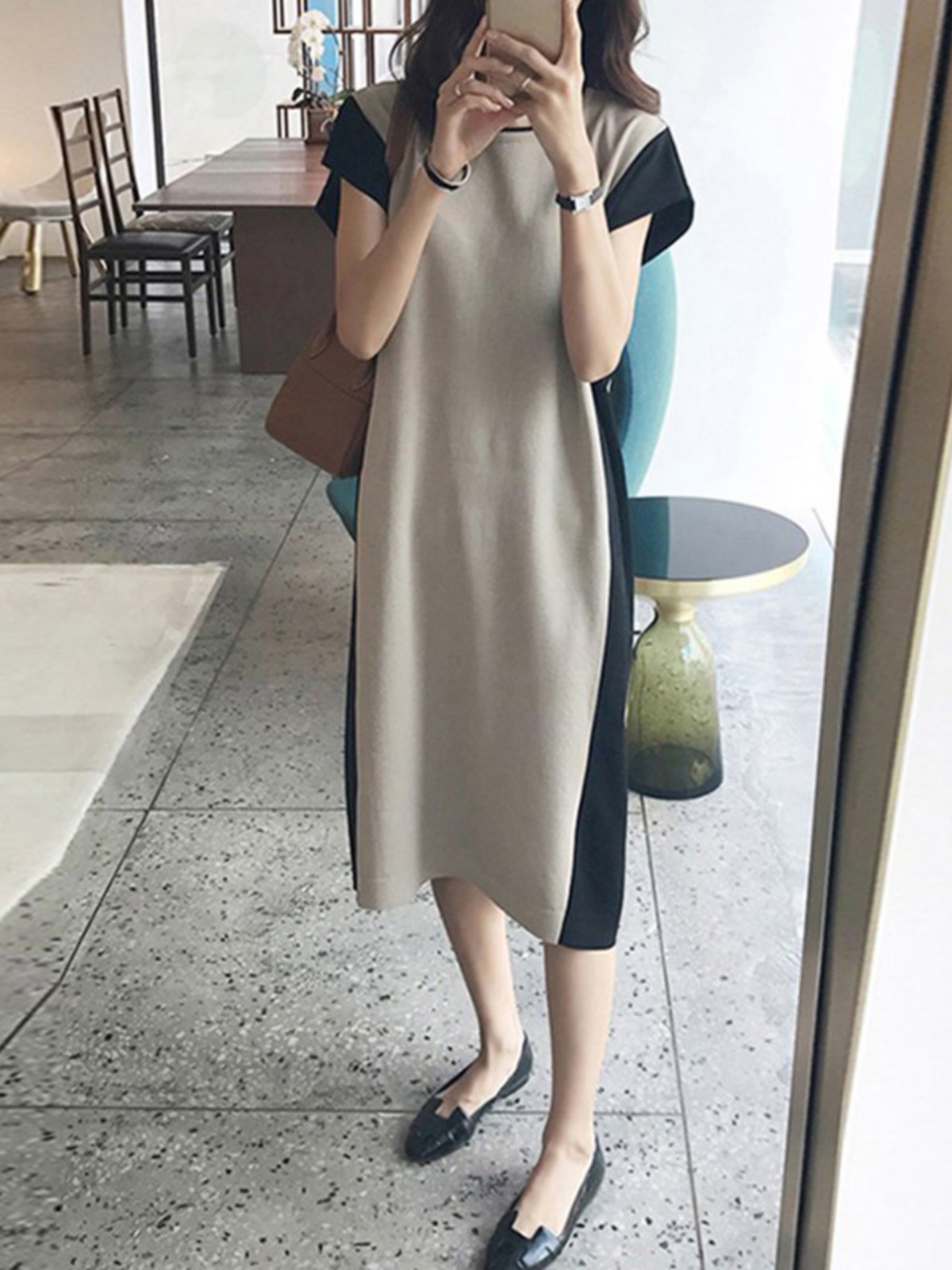 Abito T-Shirt a Mezza Lunghezz - Korean Style A Line Shirt Dress recensione e prezzo