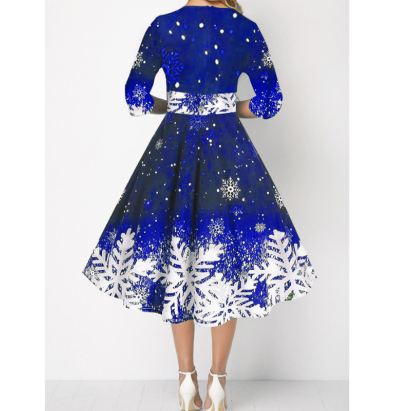 Abiti natalizi invernali da do - French Vintage Floral Midi Dress recensione e prezzo