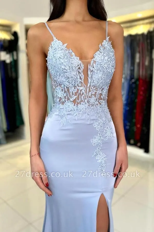 Elegante Abito da Sera Blu Chi - Elegant Satin Evening Gown Split recensione e prezzo
