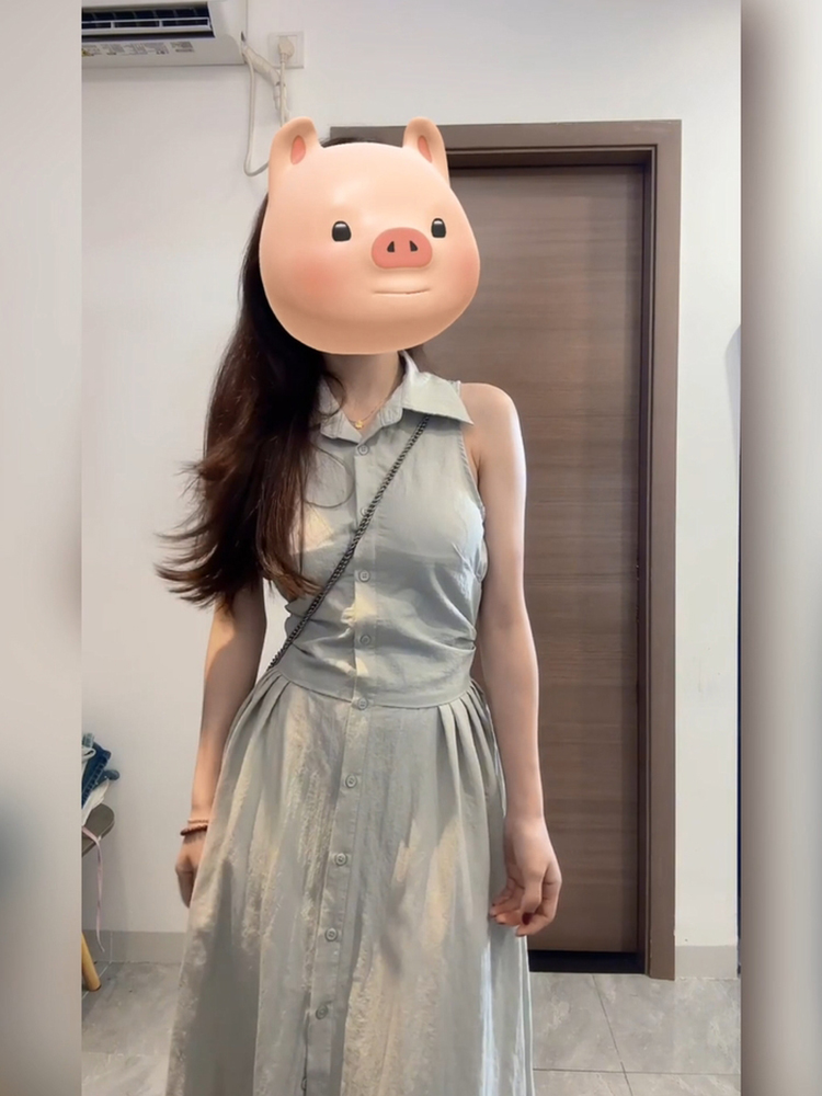 Abito camicia senza maniche XZ - Korean Style A Line Shirt Dress recensione e prezzo