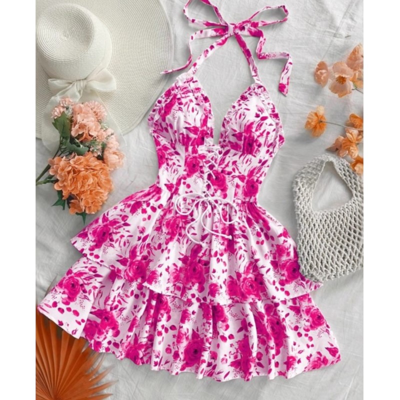 Abito Corto da Donna Stile Vac - French Vintage Floral Midi Dress recensione e prezzo