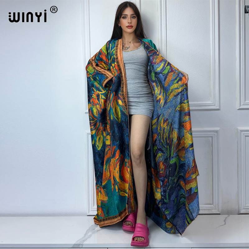WINYI cappotto aperto con stam - Boho Summer Beach Maxi Dress recensione e prezzo